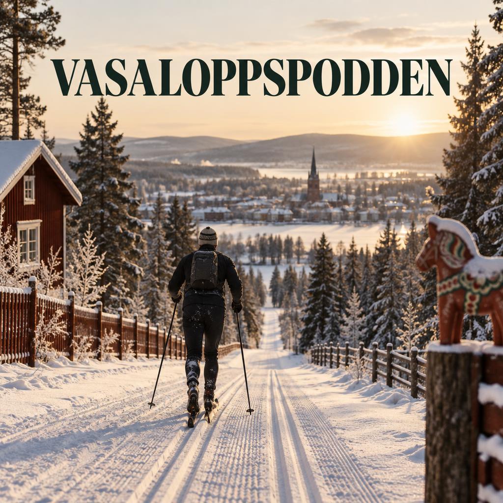 Redaktionellt omslag för Vasaloppspodden